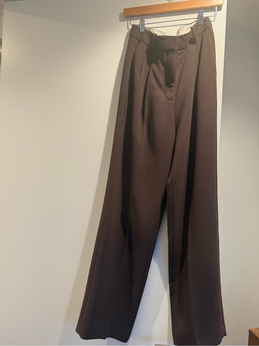 Wilfred Dark Brown Wide-Leg Trousers